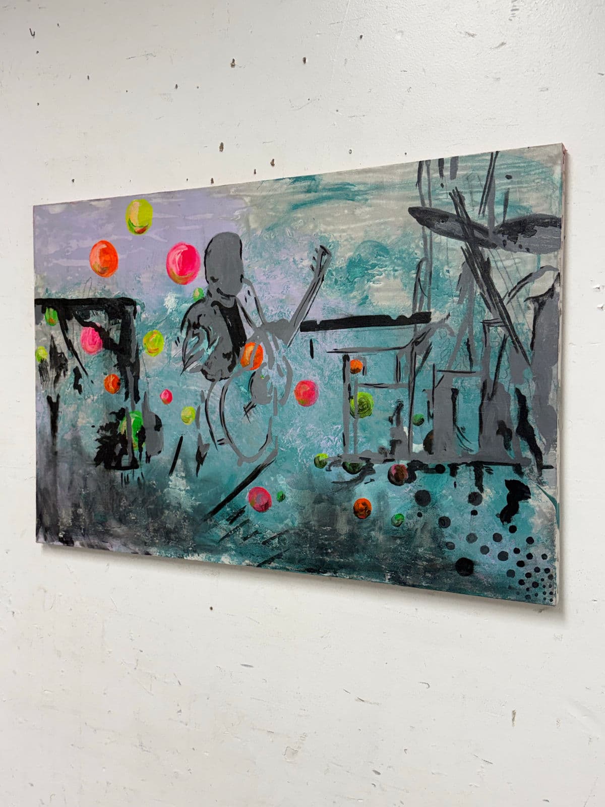 Jazz Artwork With Fluorescent Accents, Artist Unknown - Thumbnail 3