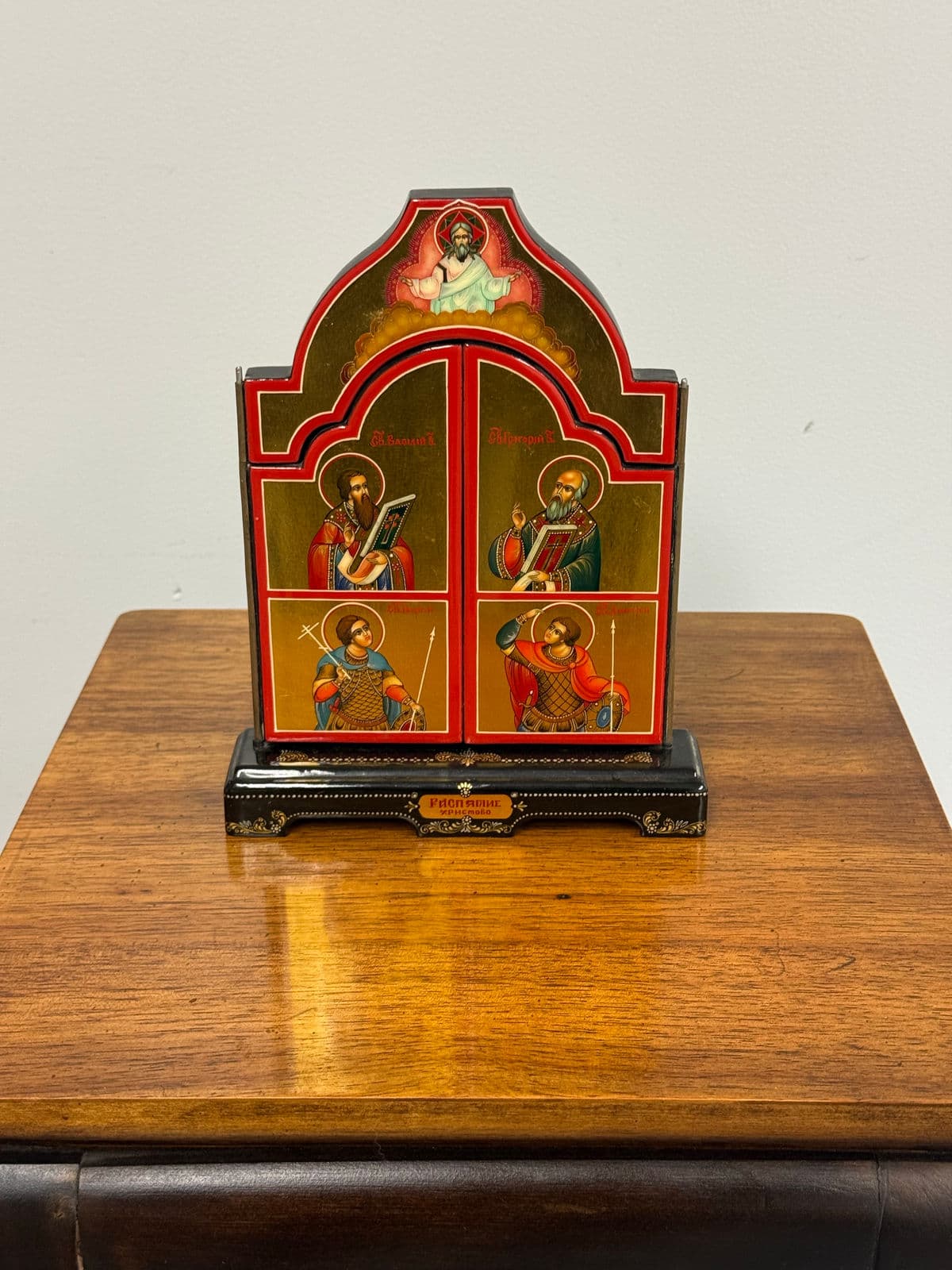 Lacquered Triptych Icon of Jesus and the Disciples - Thumbnail 12