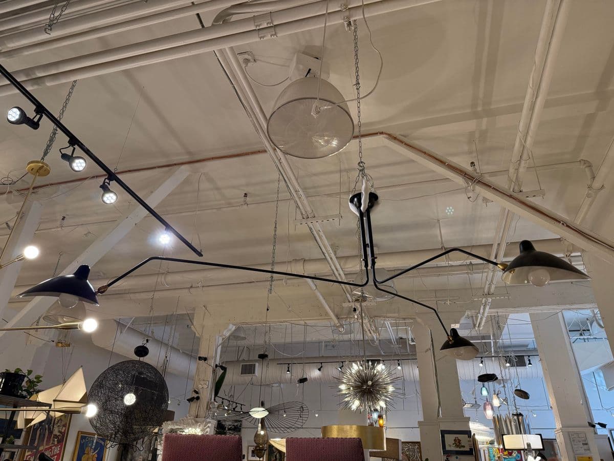 Serge Mouille Rotating Arm Ceiling Lamp - Thumbnail 4