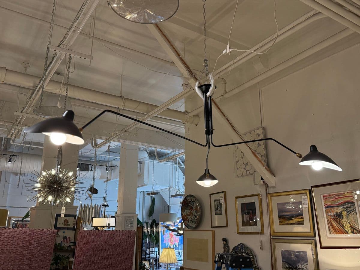 Serge Mouille Rotating Arm Ceiling Lamp - Thumbnail 7