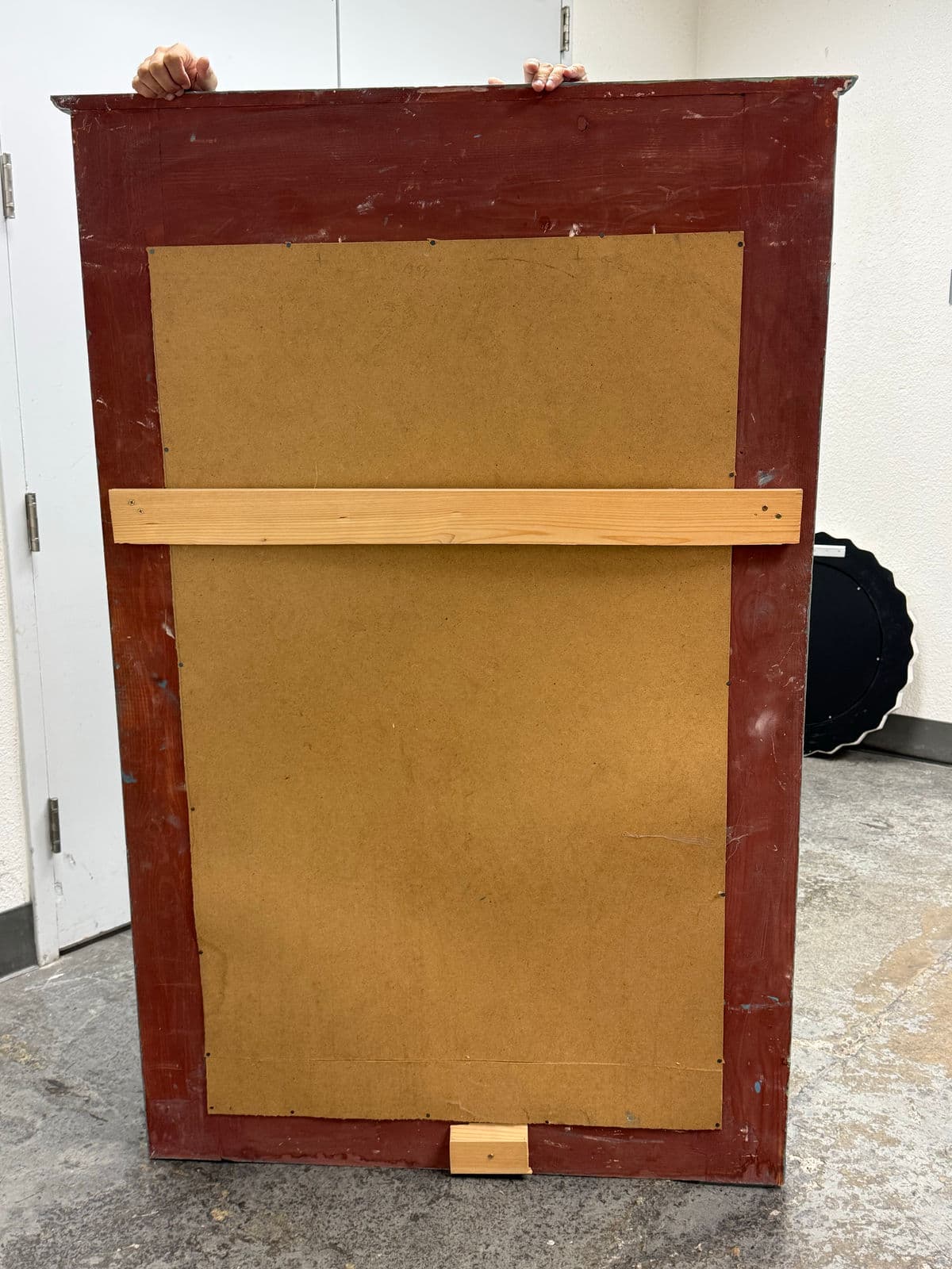 Antique French Style Distressed + Ornate Trumeau Mirror - Thumbnail 13