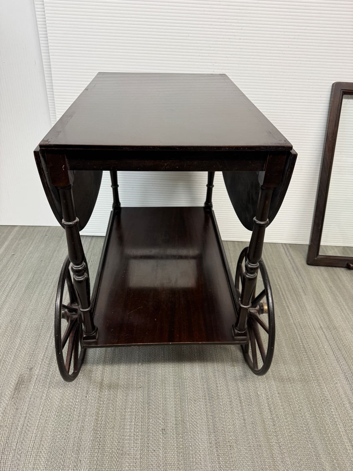 Vintage Drop Leaf + Handle Tea Cart - Thumbnail 12