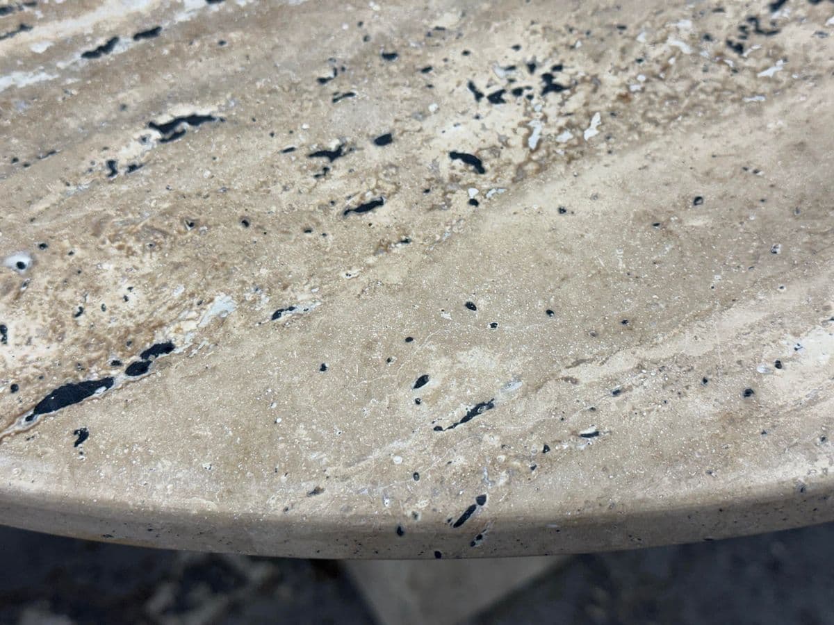 Vincent Dupont-Rougier for Christophe Delcourt Ouk Travertine Side Table - Thumbnail 10