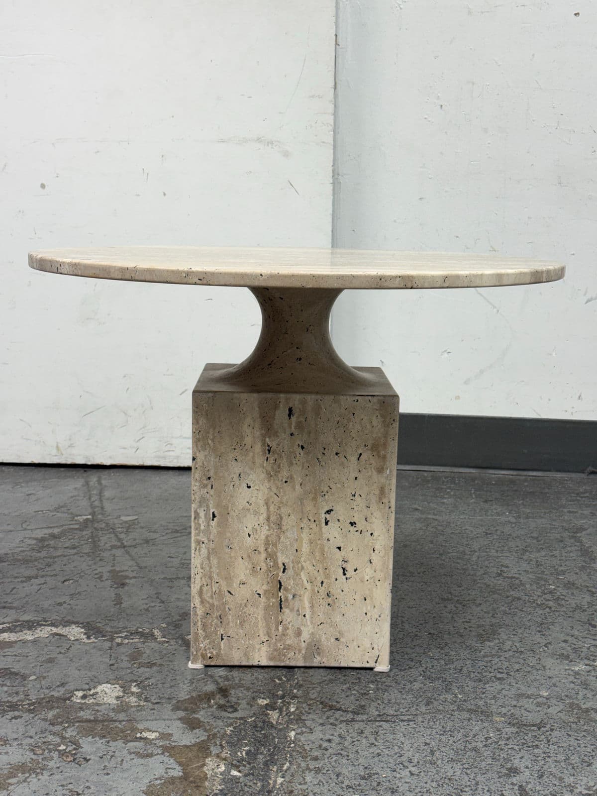 Vincent Dupont-Rougier for Christophe Delcourt Ouk Travertine Side Table - Thumbnail 5