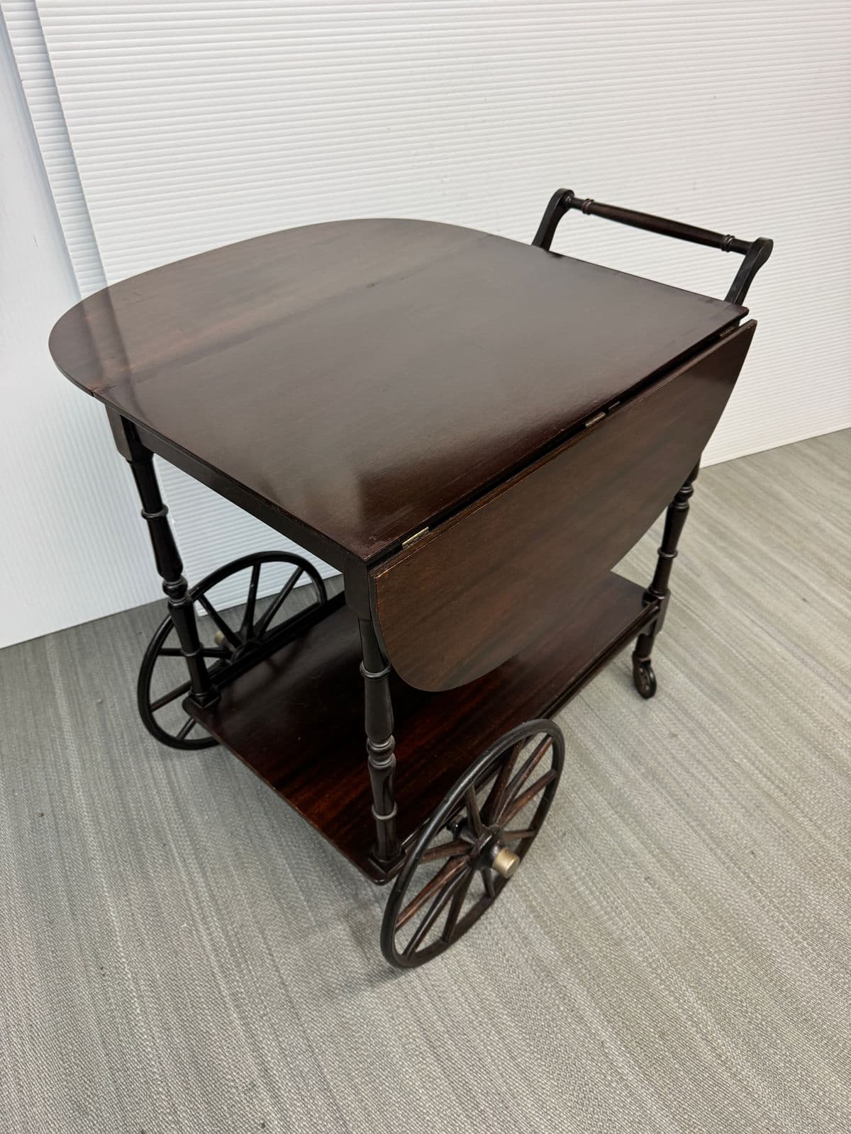 Vintage Drop Leaf + Handle Tea Cart - Thumbnail 9