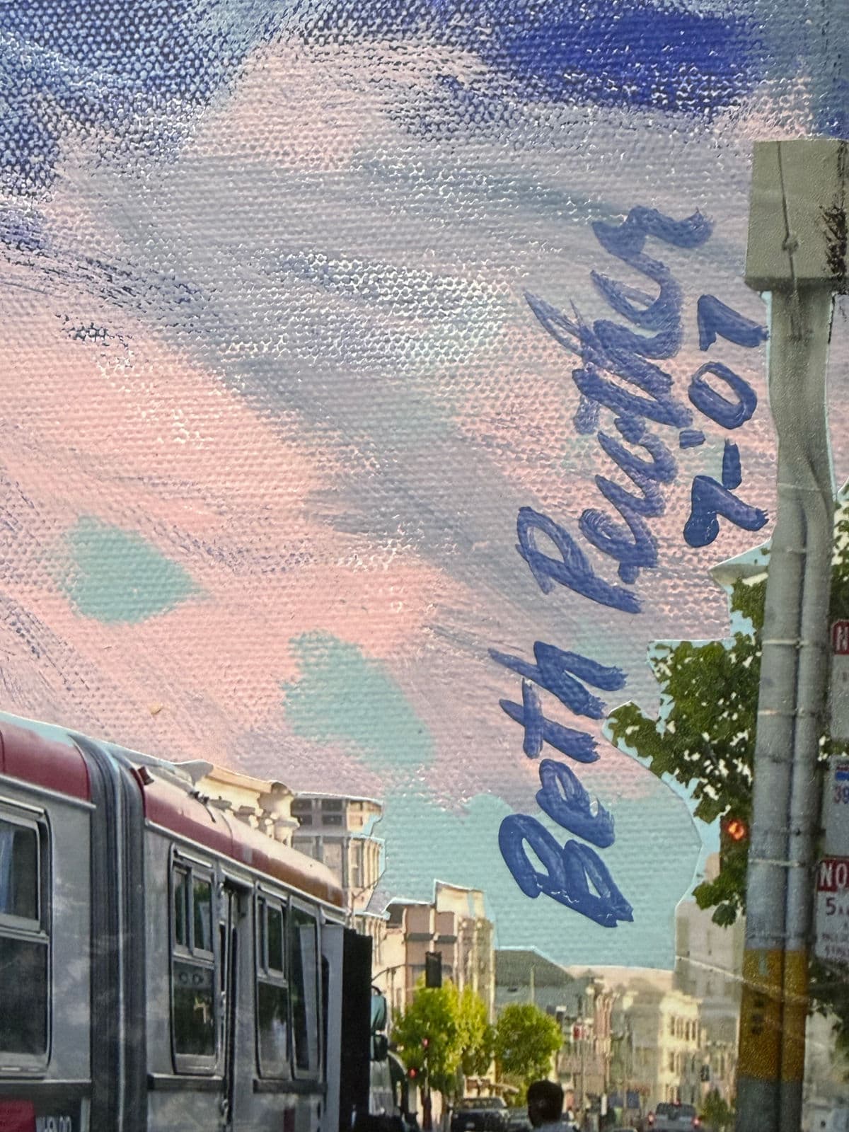 Circa 2007 Beth Pewther's "Revisiting Liberty; Saying Goodby" Mixed Media Artwork, Signed - Thumbnail 10