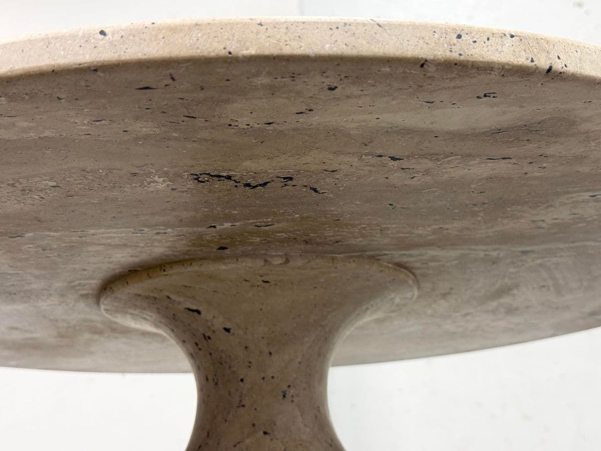 Vincent Dupont-Rougier for Christophe Delcourt Ouk Travertine Side Table - Thumbnail 13