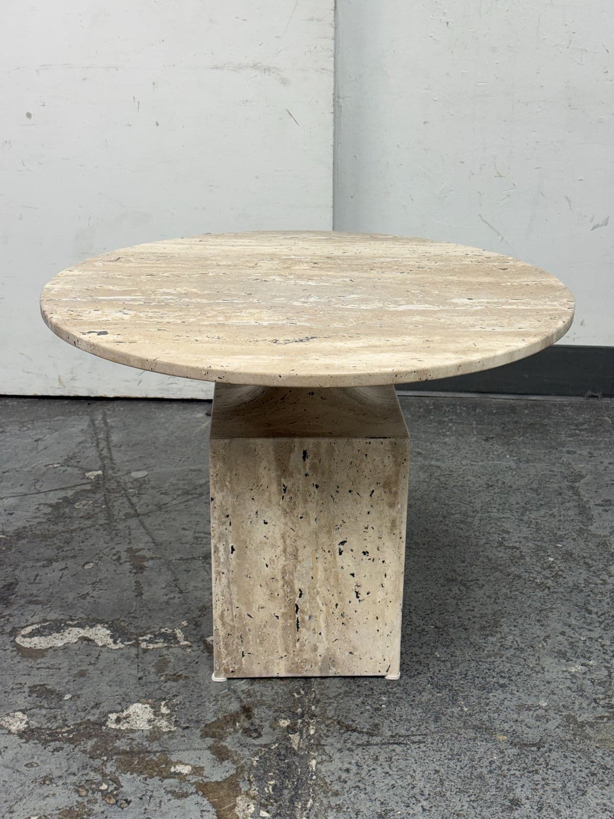 Vincent Dupont-Rougier for Christophe Delcourt Ouk Travertine Side Table - Thumbnail 3
