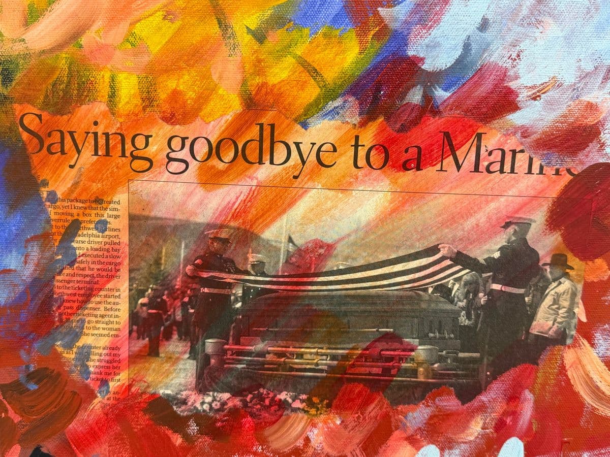 Circa 2007 Beth Pewther's "Revisiting Liberty; Saying Goodby" Mixed Media Artwork, Signed - Thumbnail 7