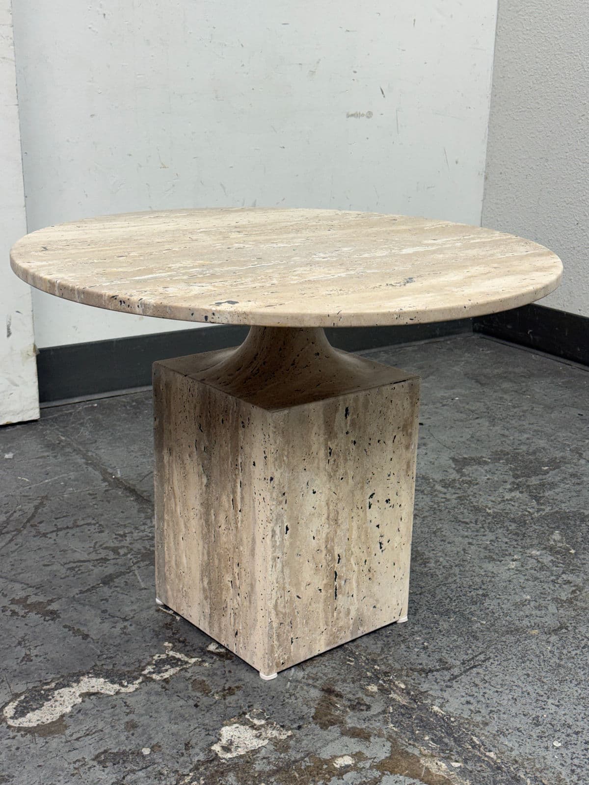 Vincent Dupont-Rougier for Christophe Delcourt Ouk Travertine Side Table - Thumbnail 4