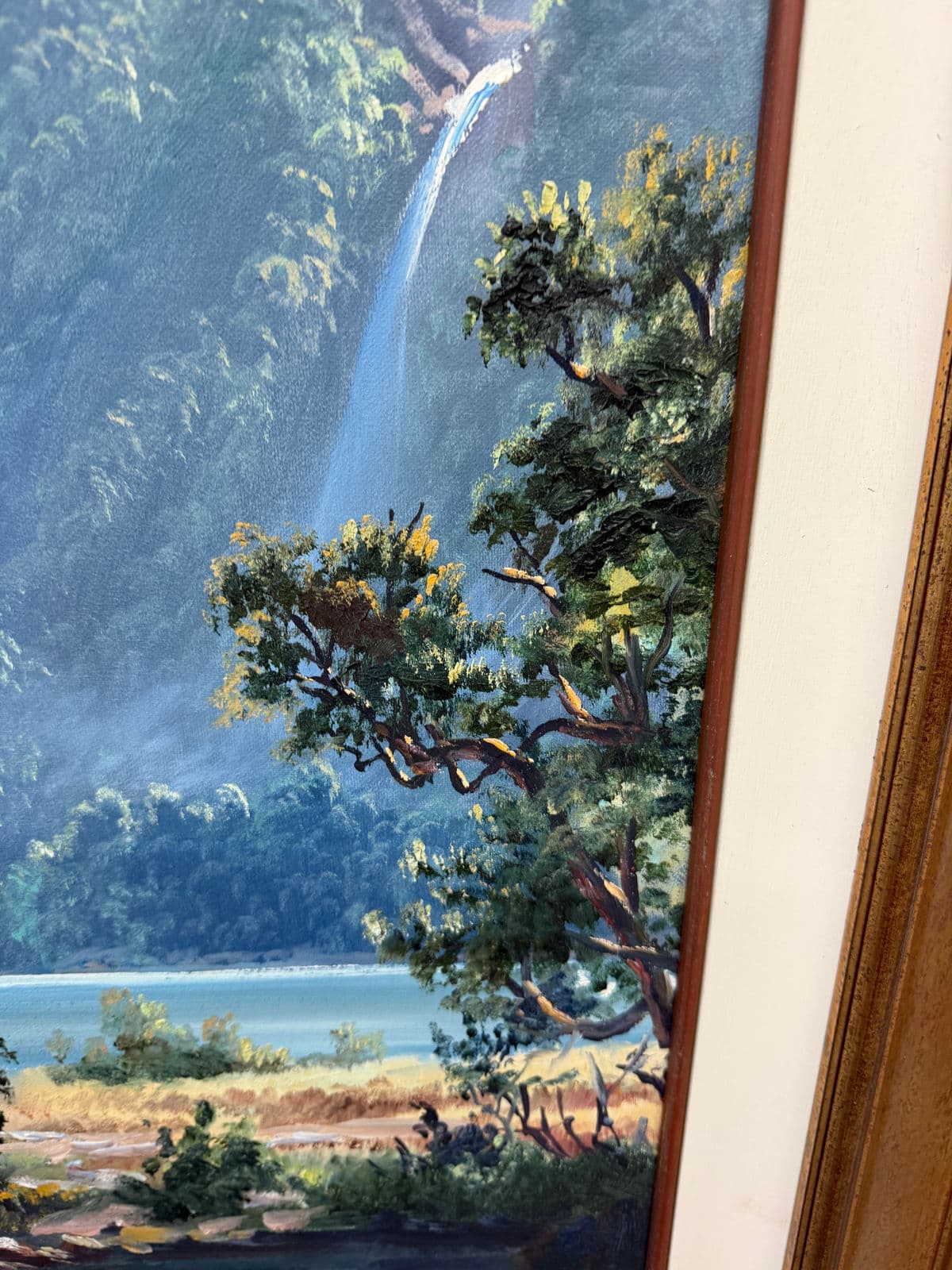 Ivan Clarke "Mountain Landscape With Lake" Original Oil Painting - Thumbnail 11