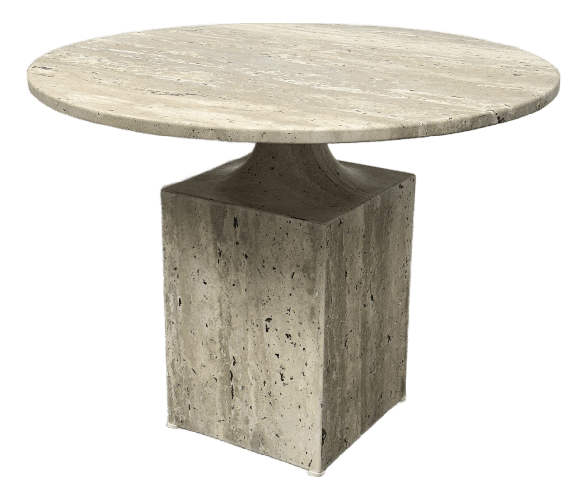 Vincent Dupont-Rougier for Christophe Delcourt Ouk Travertine Side Table - Thumbnail 2