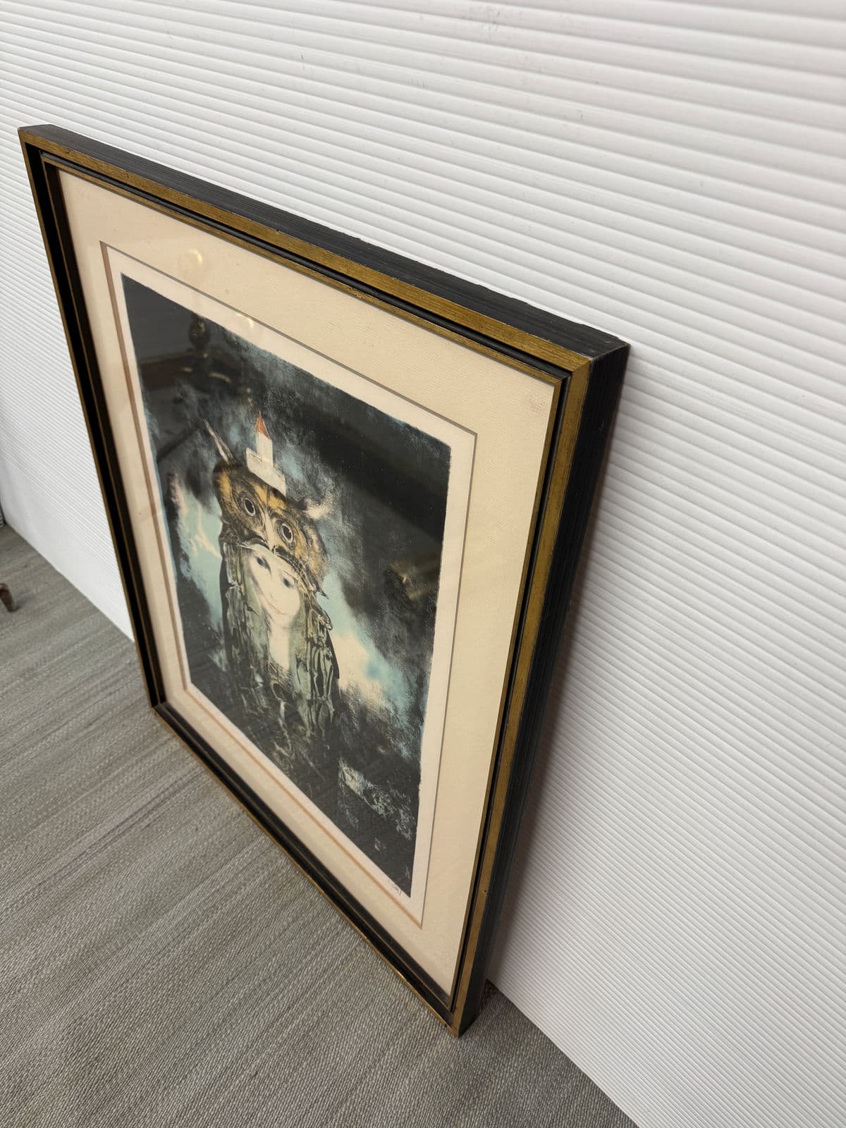 Endre Szasz "Portrait of an Owl Woman" Aquatint Artwork - Thumbnail 7