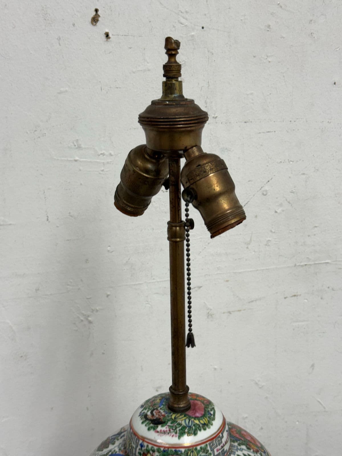 Vintage Famille Verte Porcelain Table Lamp - Thumbnail 7