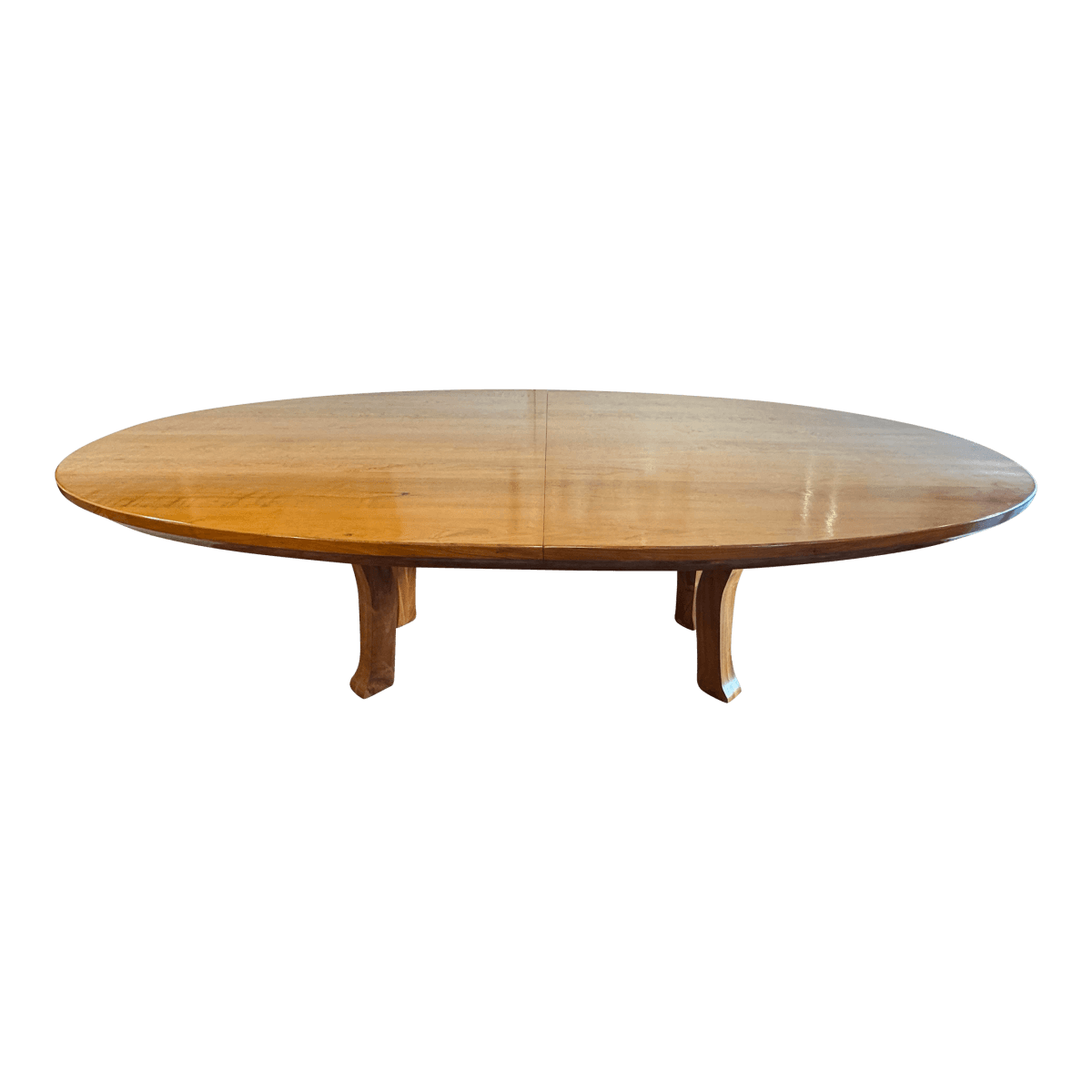 Custom Design Solid Walnut Oval Extension Dining Table - Thumbnail 2