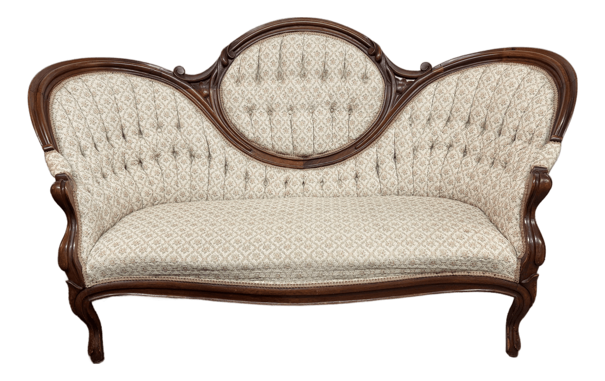 Antique Victorian Balloon Back Sofa - Thumbnail 2