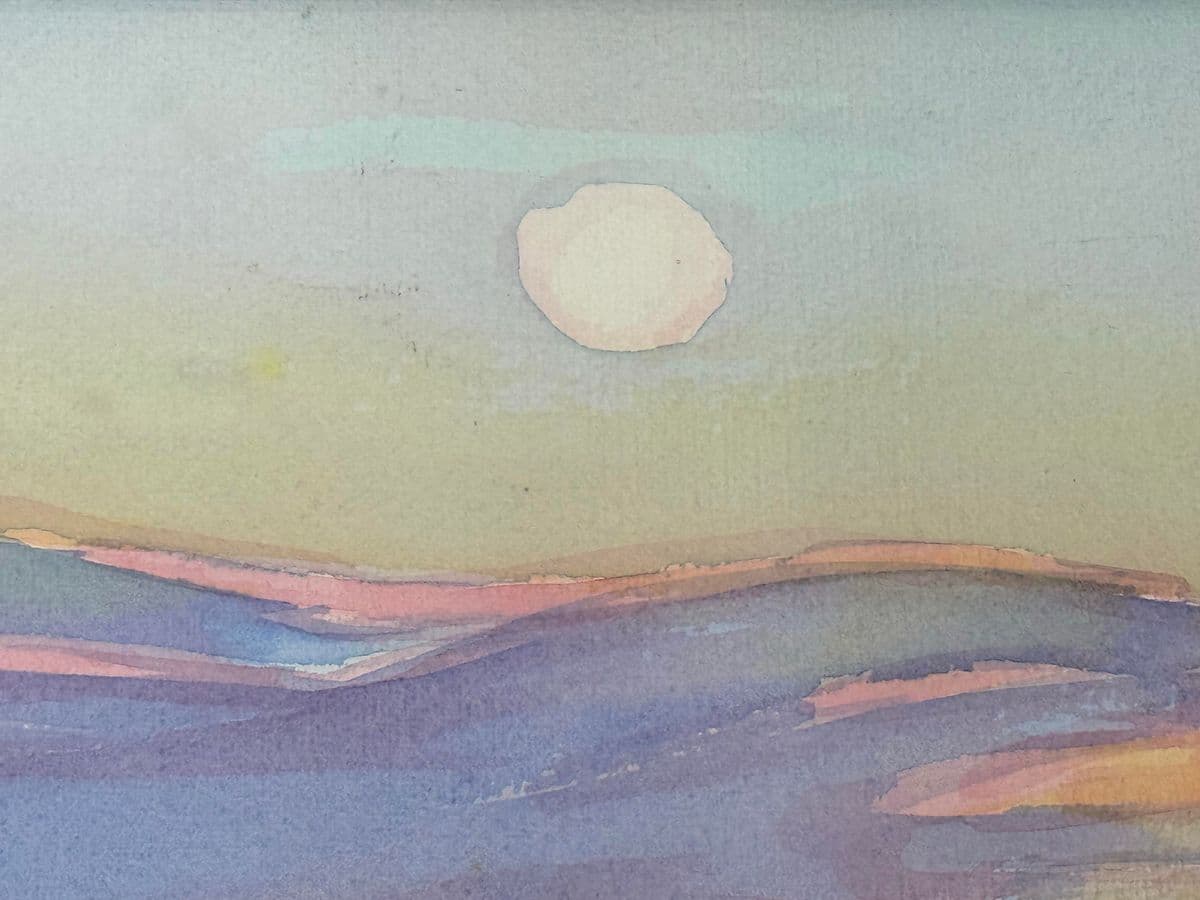 Post Impressionistic Original Watercolor Art Work, Framed - Thumbnail 6