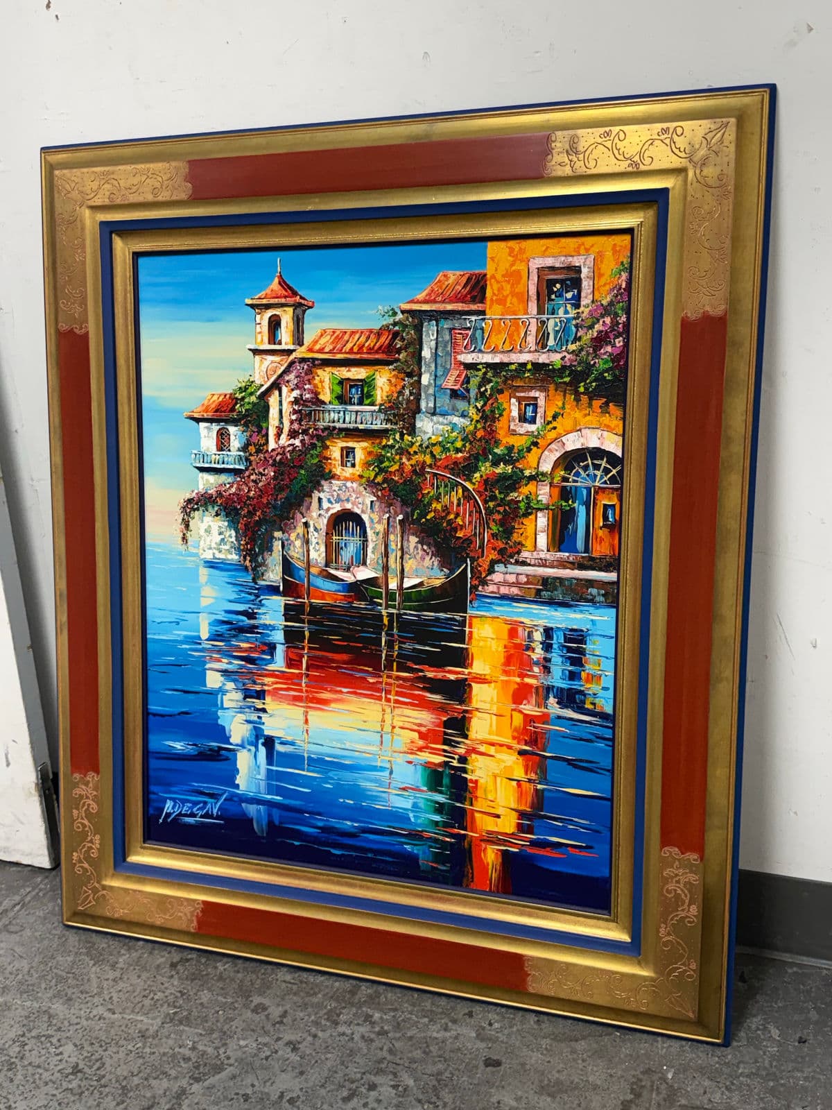 Circa 2007 Michel Degav Oil on Canvas Painting - Thumbnail 3