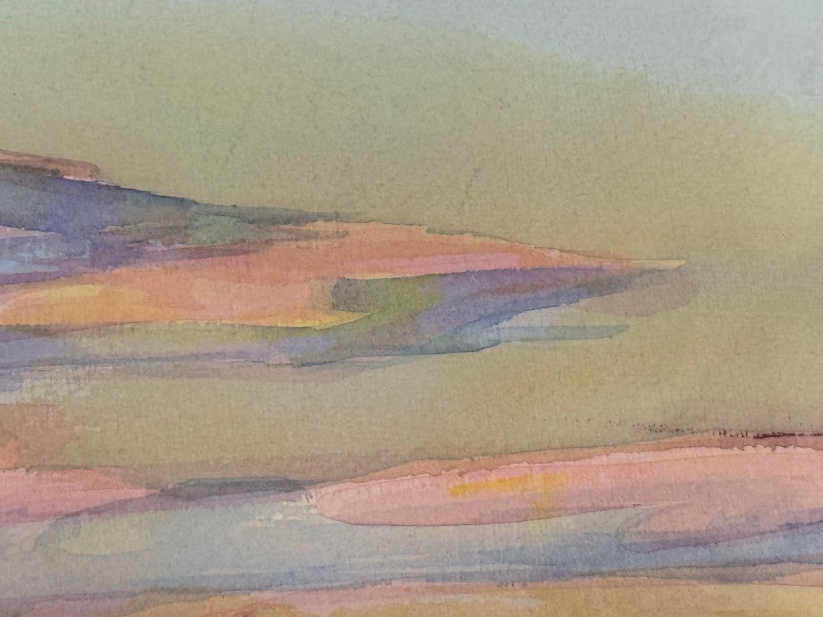 Post Impressionistic Original Watercolor Art Work, Framed - Thumbnail 7