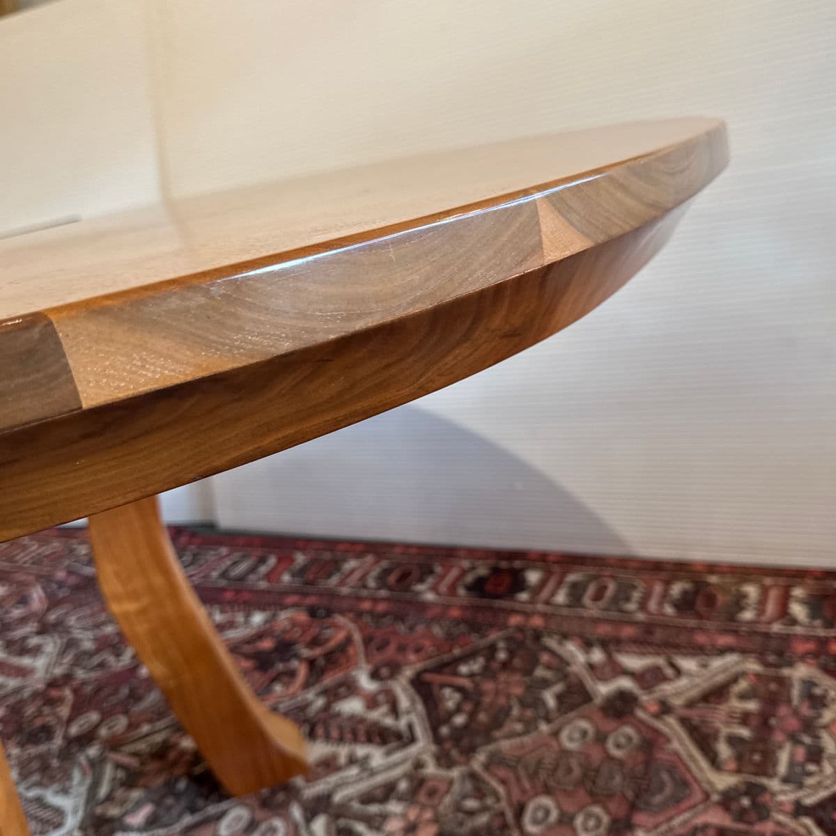 Custom Design Solid Walnut Oval Extension Dining Table - Thumbnail 13