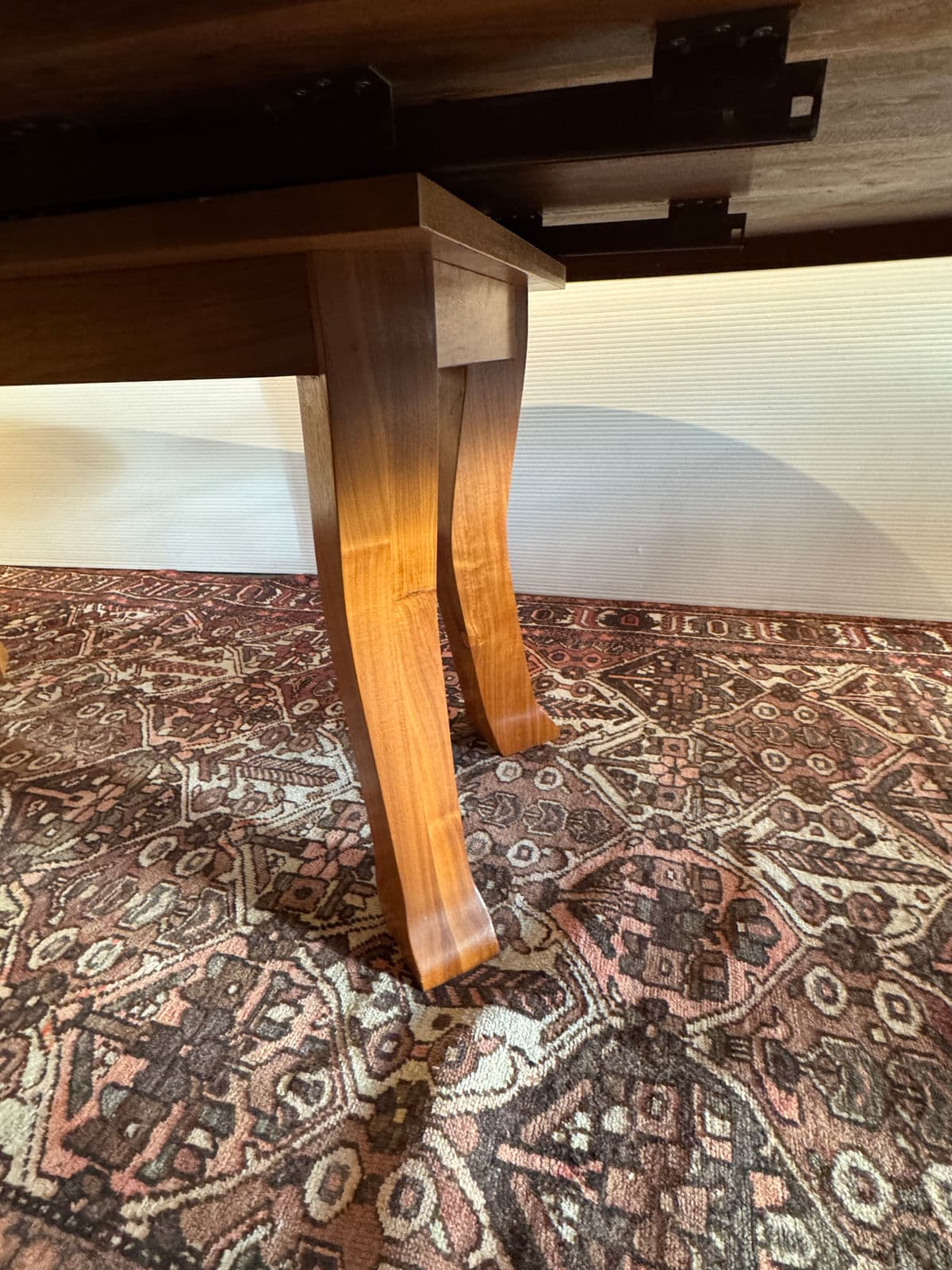 Custom Design Solid Walnut Oval Extension Dining Table - Thumbnail 9