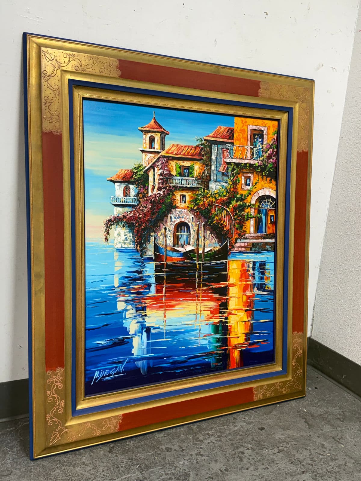 Circa 2007 Michel Degav Oil on Canvas Painting - Thumbnail 4