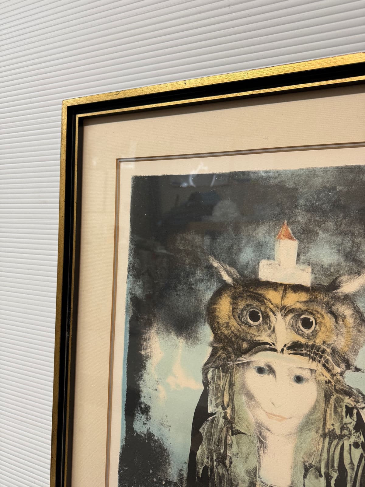 Endre Szasz "Portrait of an Owl Woman" Aquatint Artwork - Thumbnail 11