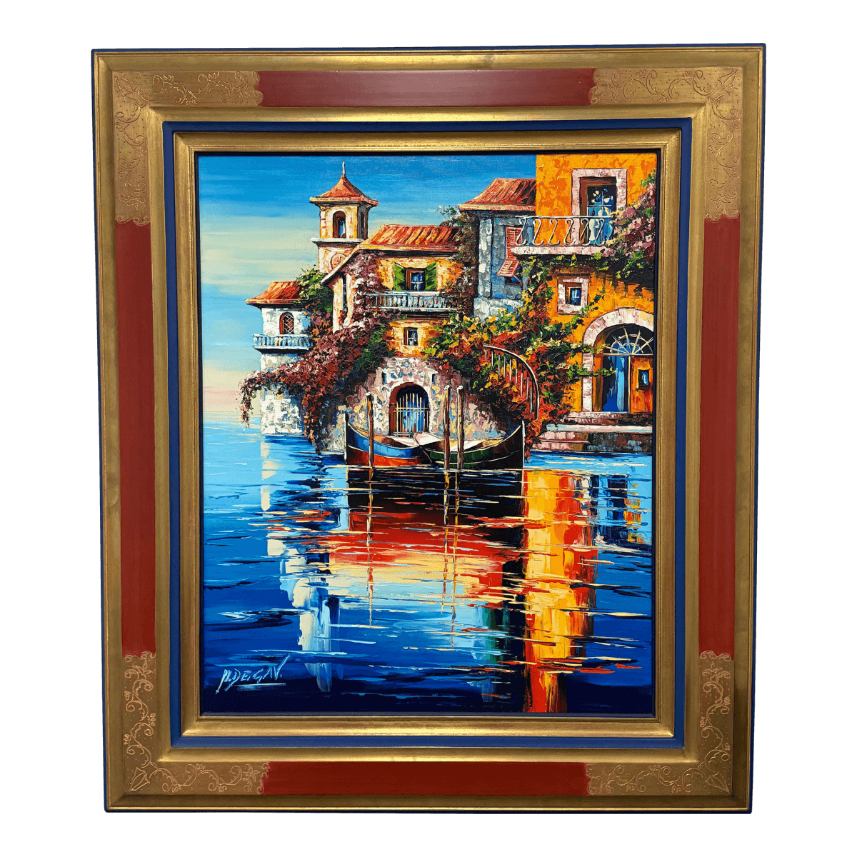 Circa 2007 Michel Degav Oil on Canvas Painting - Thumbnail 2