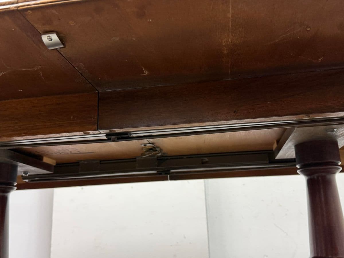 Georgian Satinwood + Mahogany Double Pedestal Dining Table - Thumbnail 12