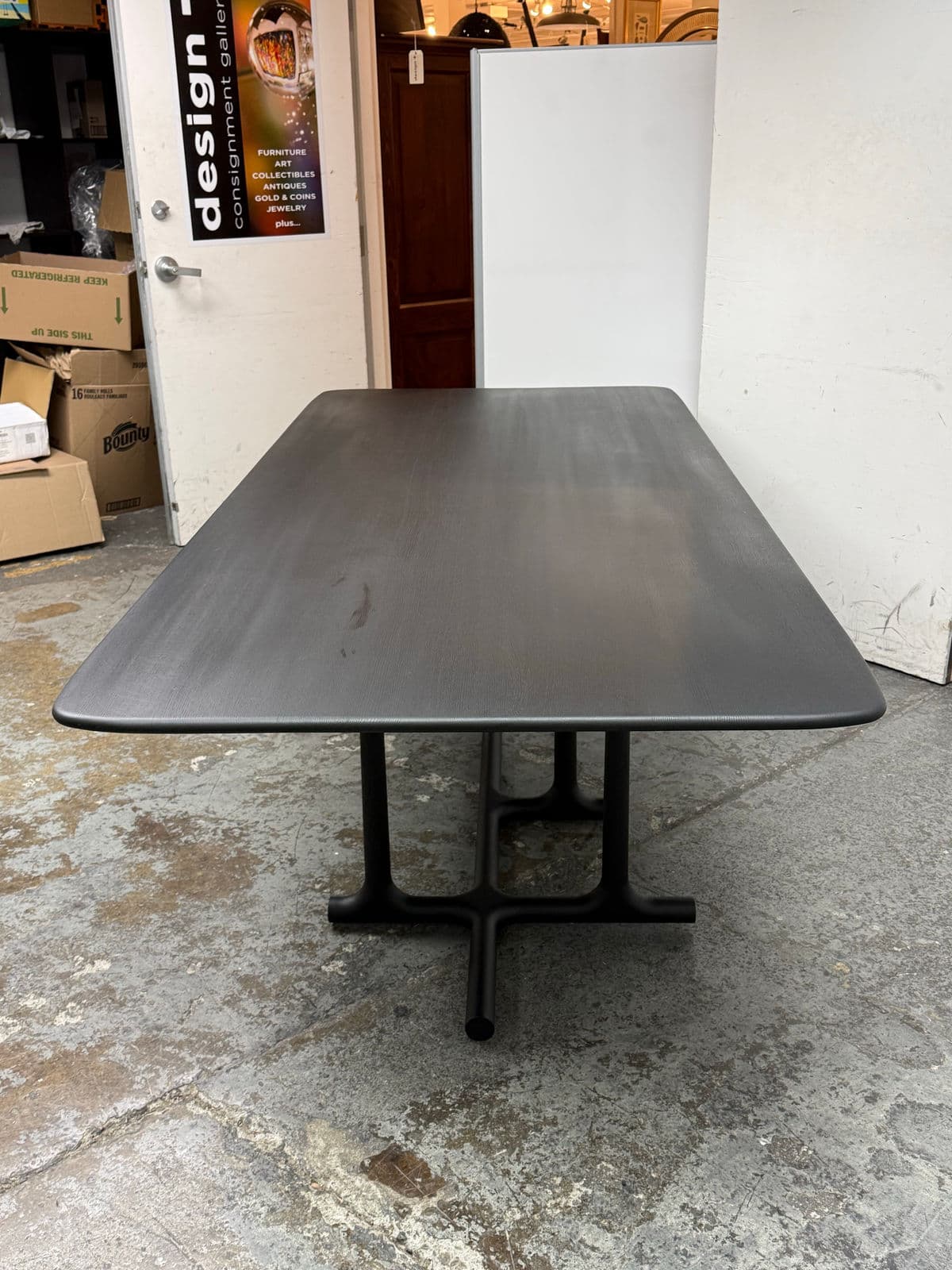 Christophe Delcourt Tye Dining Table, Black Oak - Thumbnail 7