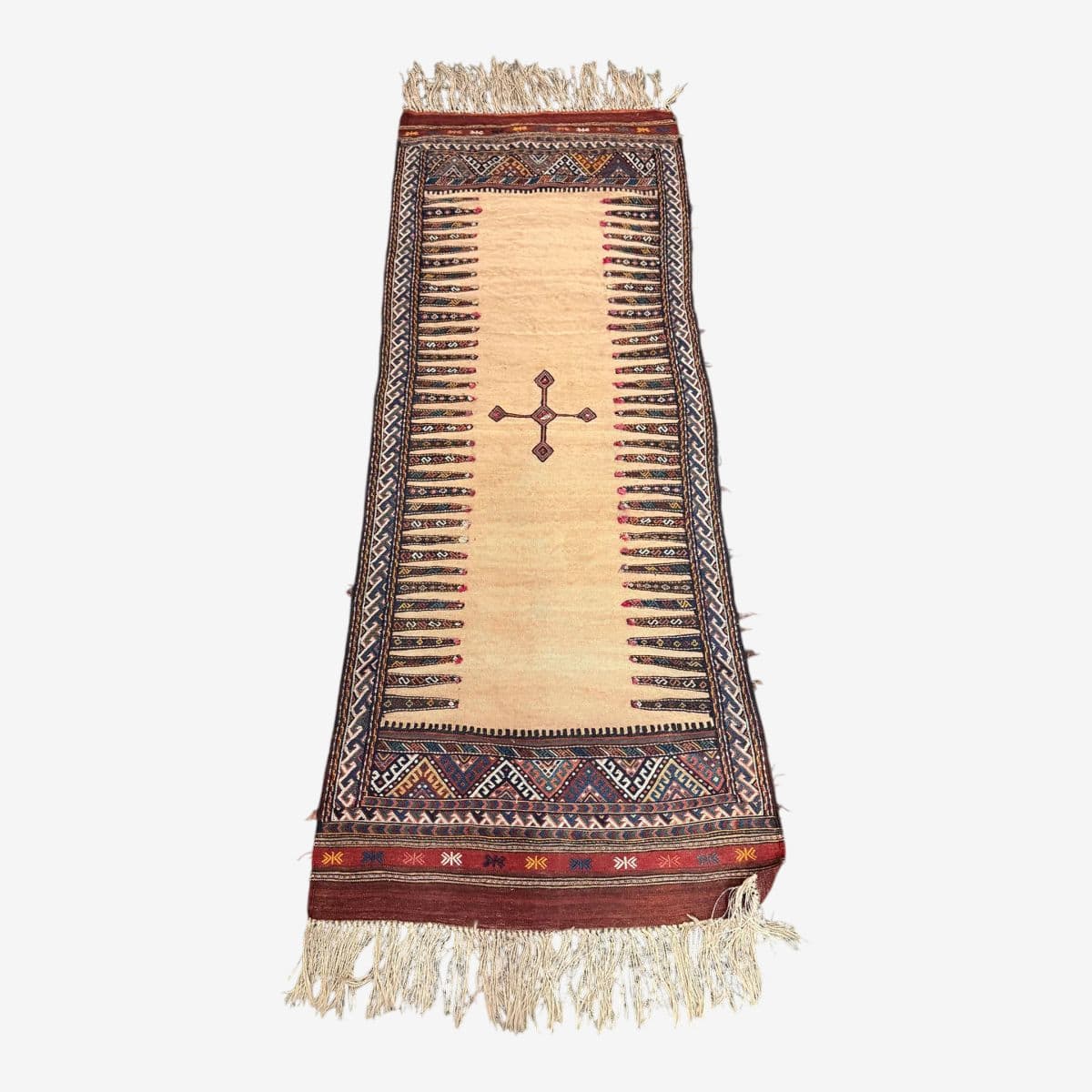 2ft 8in × 7ft 8in Iranian Sumak Kilim Runner - Image 1