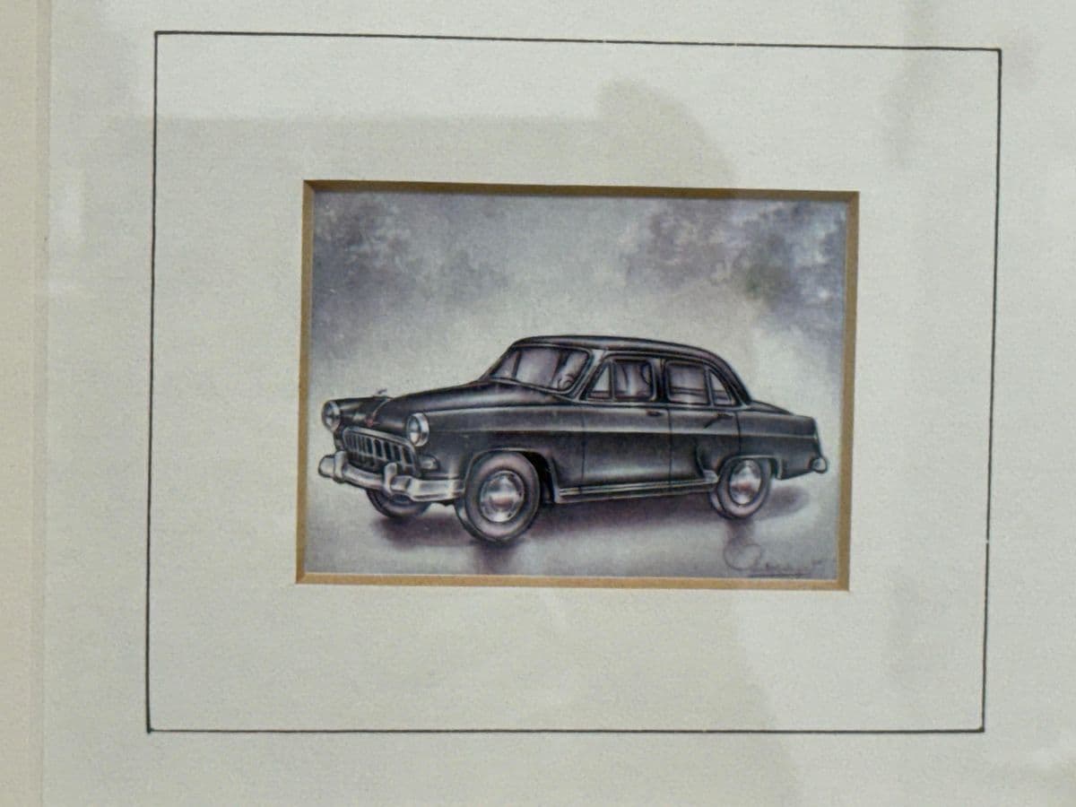 Miniature Volga Etching in Thick Off White Matte, Metal Framed - Thumbnail 7