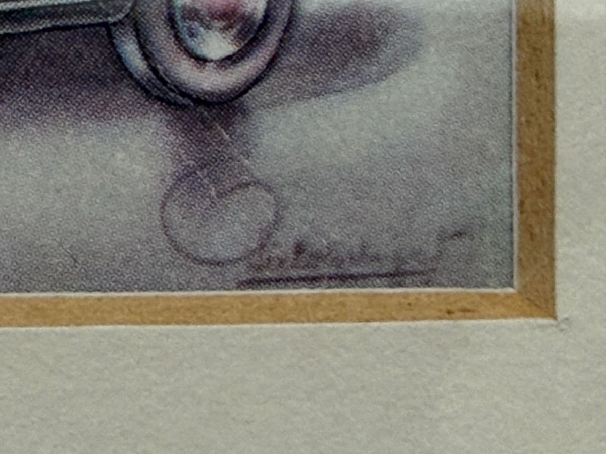 Miniature Volga Etching in Thick Off White Matte, Metal Framed - Thumbnail 12