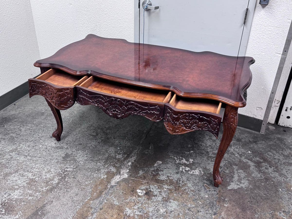 Vintage Renaissance Revival Rococo Style Desk - Thumbnail 11