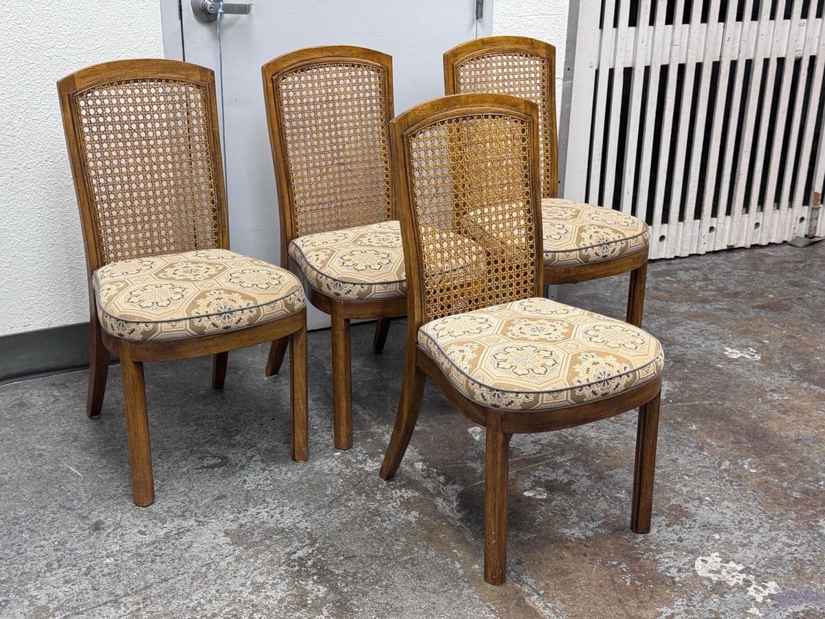 Drexel Heritage Accolade Collection Cane Back Dining Side Chairs, Set of Four - Thumbnail 4