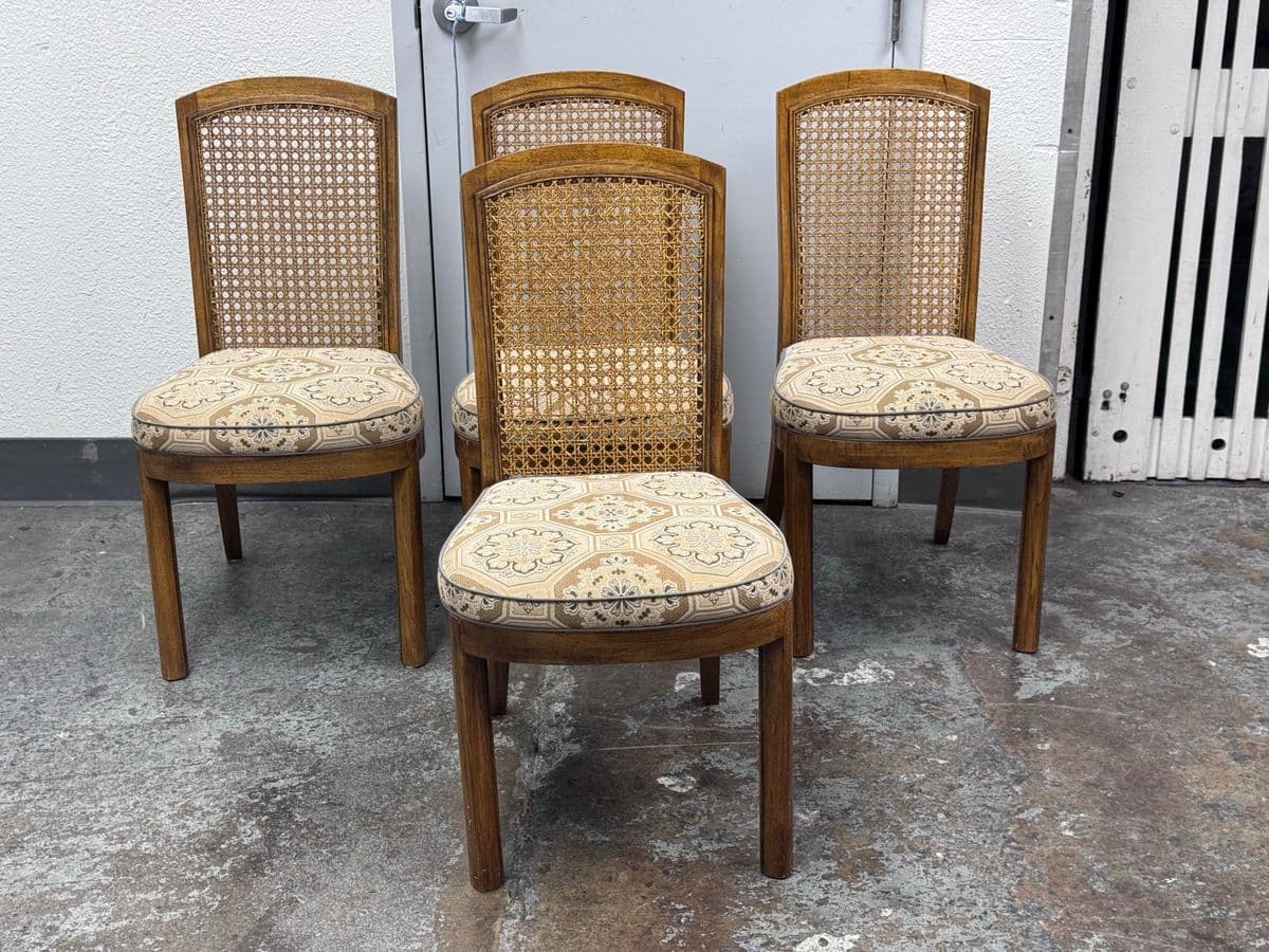 Drexel Heritage Accolade Collection Cane Back Dining Side Chairs, Set of Four - Thumbnail 3