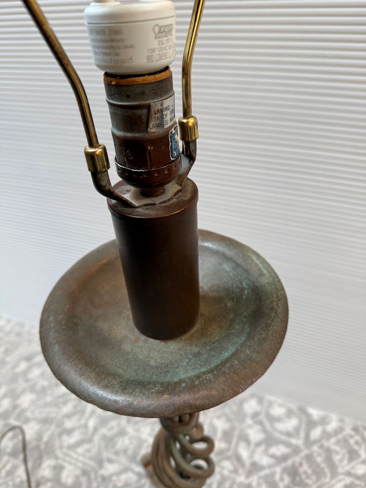 Sunrise Home Spanish Revival Aged Brass Patina Table Lamp - Thumbnail 9