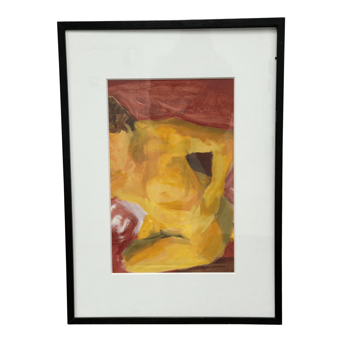 Modern Abstract Nude Painting, Framed - Thumbnail 2