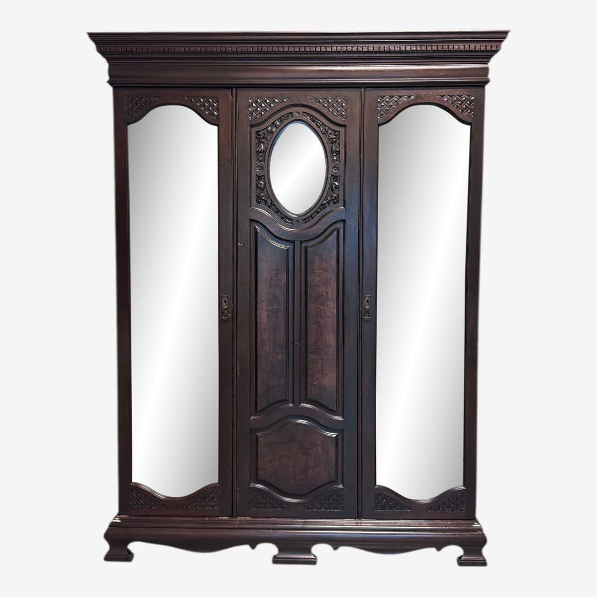 Antique Modular Double Mirror Wardrobe - Image 1
