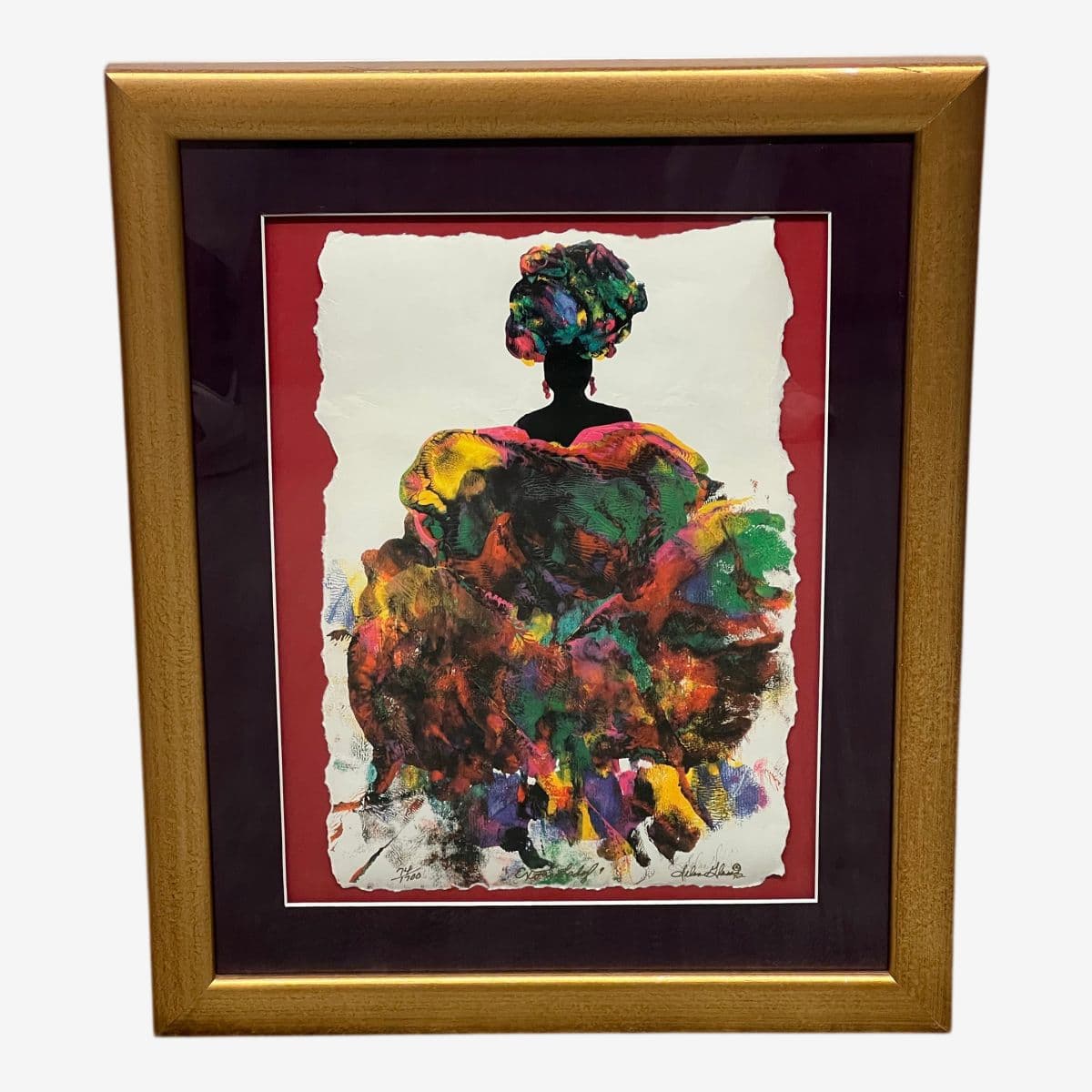 Selma Joyce Glass "Exotic Lady" Limited Edition Print Edition 74 of 1700, Signed - Image 1