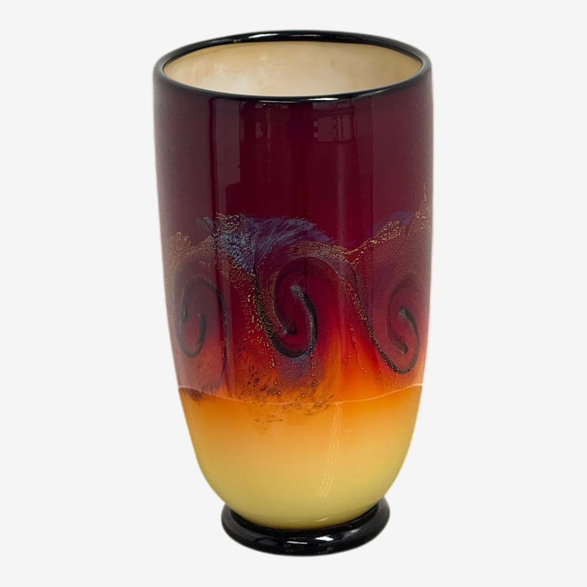Nicholas Cash Nourot Hand-Blown Art Glass Vase - Image 1