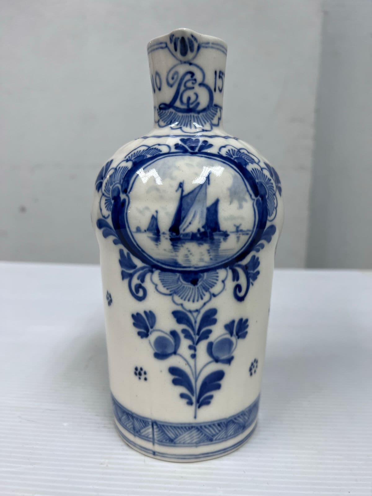 Vintage Ervin Lucas Bols Delft Blue Decanter Jug - Thumbnail 3