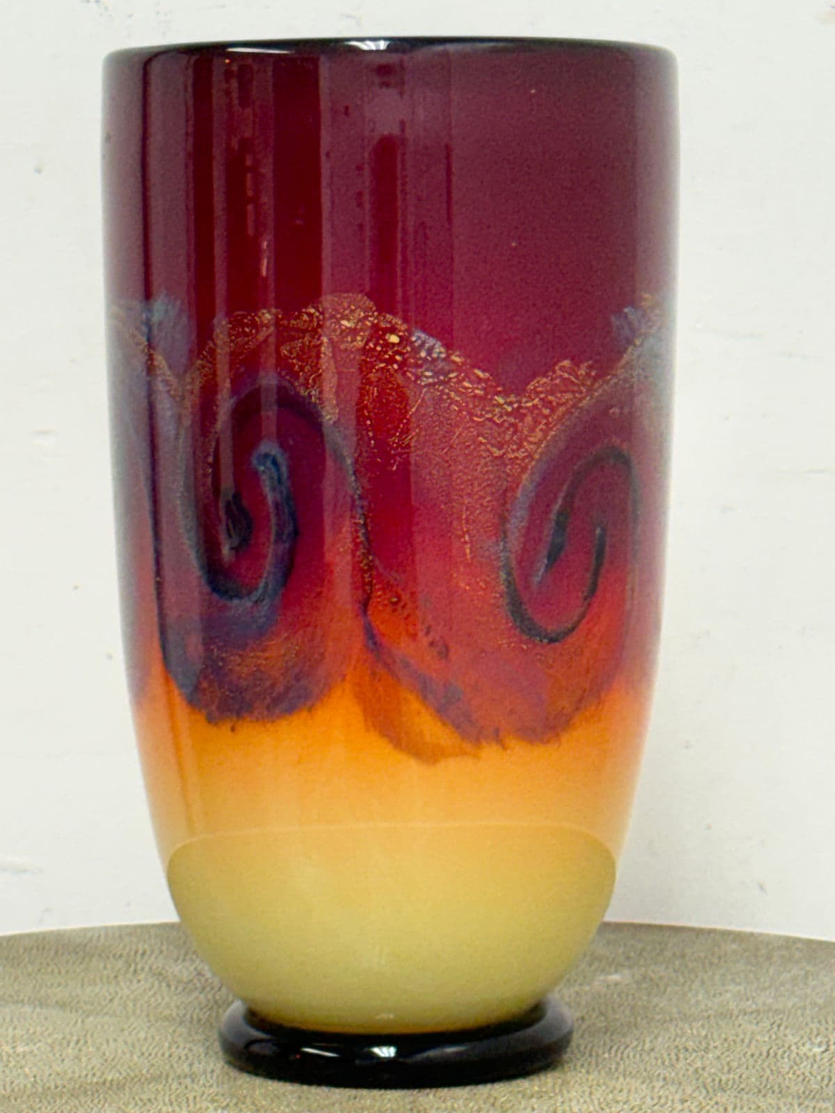 Nicholas Cash Nourot Hand-Blown Art Glass Vase - Thumbnail 4