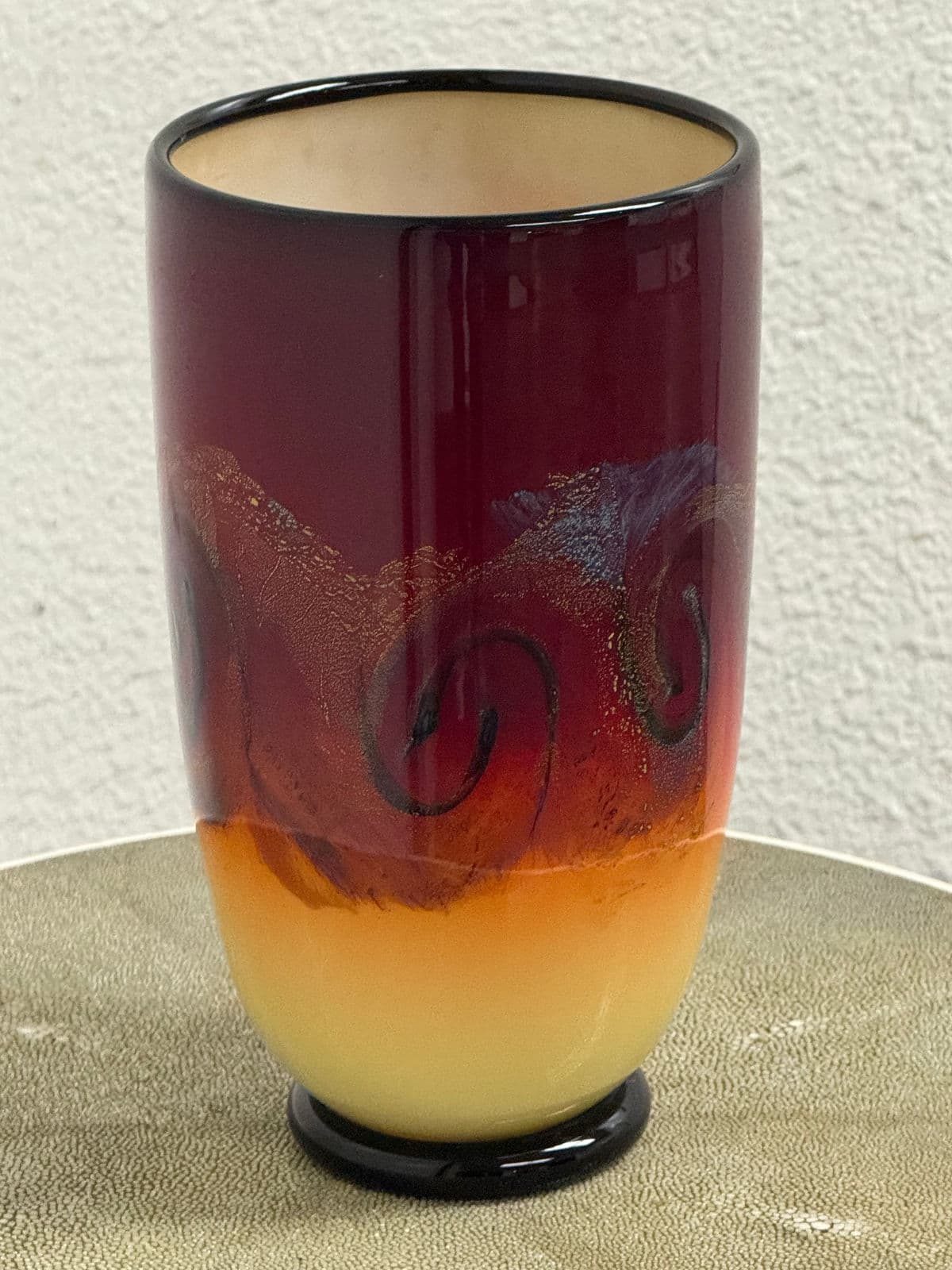 Nicholas Cash Nourot Hand-Blown Art Glass Vase - Thumbnail 3