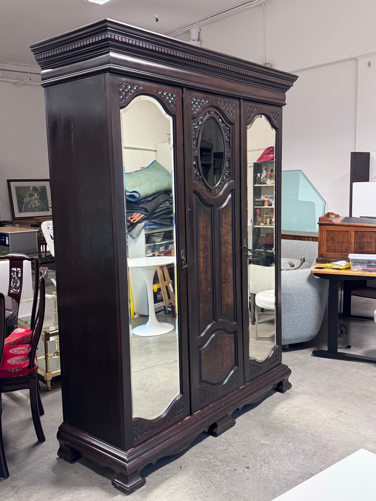 Antique Modular Double Mirror Wardrobe - Thumbnail 3
