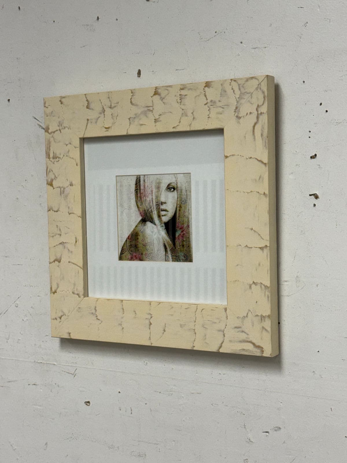 Portrait of Woman With Paisley Overlay, Framed - Thumbnail 3