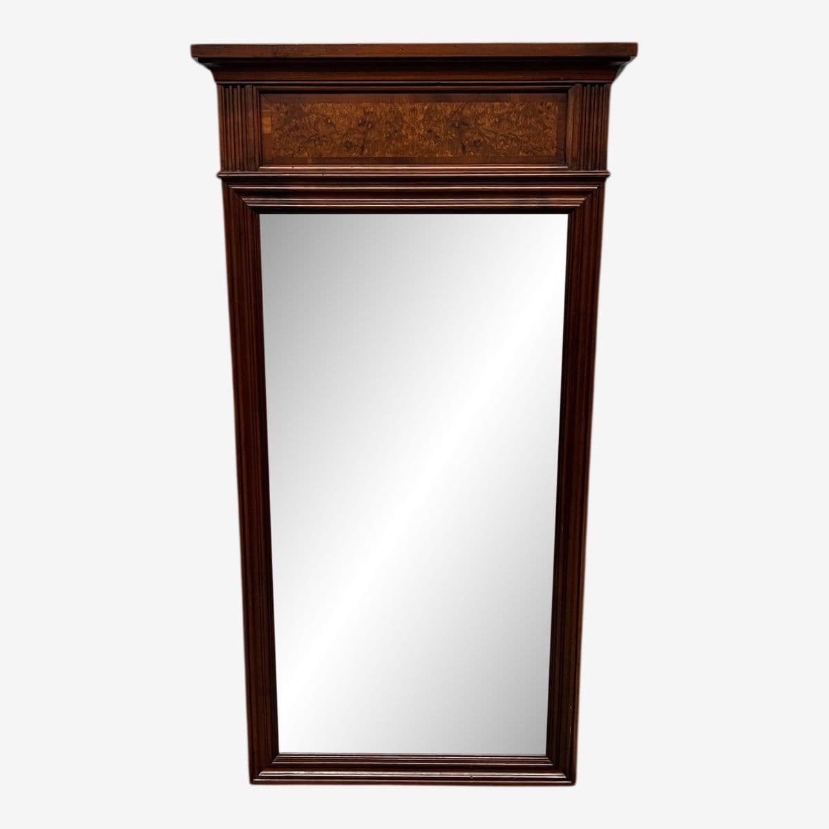 Hekman Furniture Burled Wood Wall Mirror - Image 1