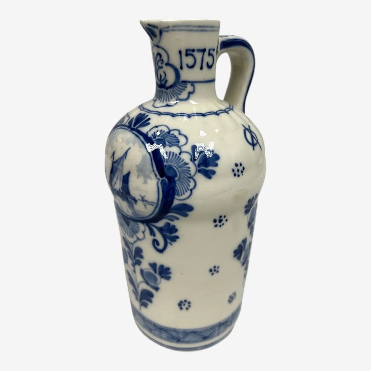 Vintage Ervin Lucas Bols Delft Blue Decanter Jug - Image 1