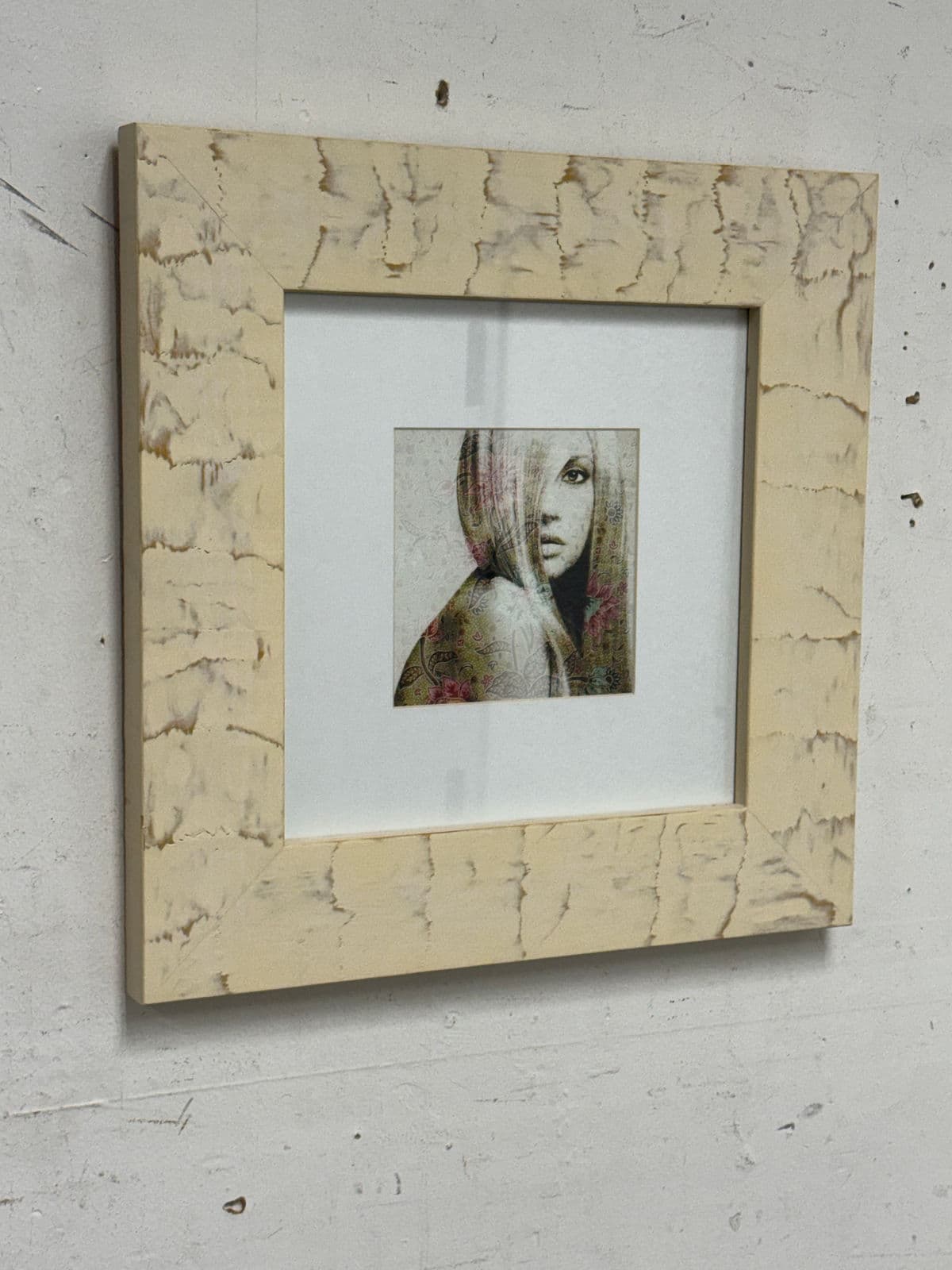 Portrait of Woman With Paisley Overlay, Framed - Thumbnail 4