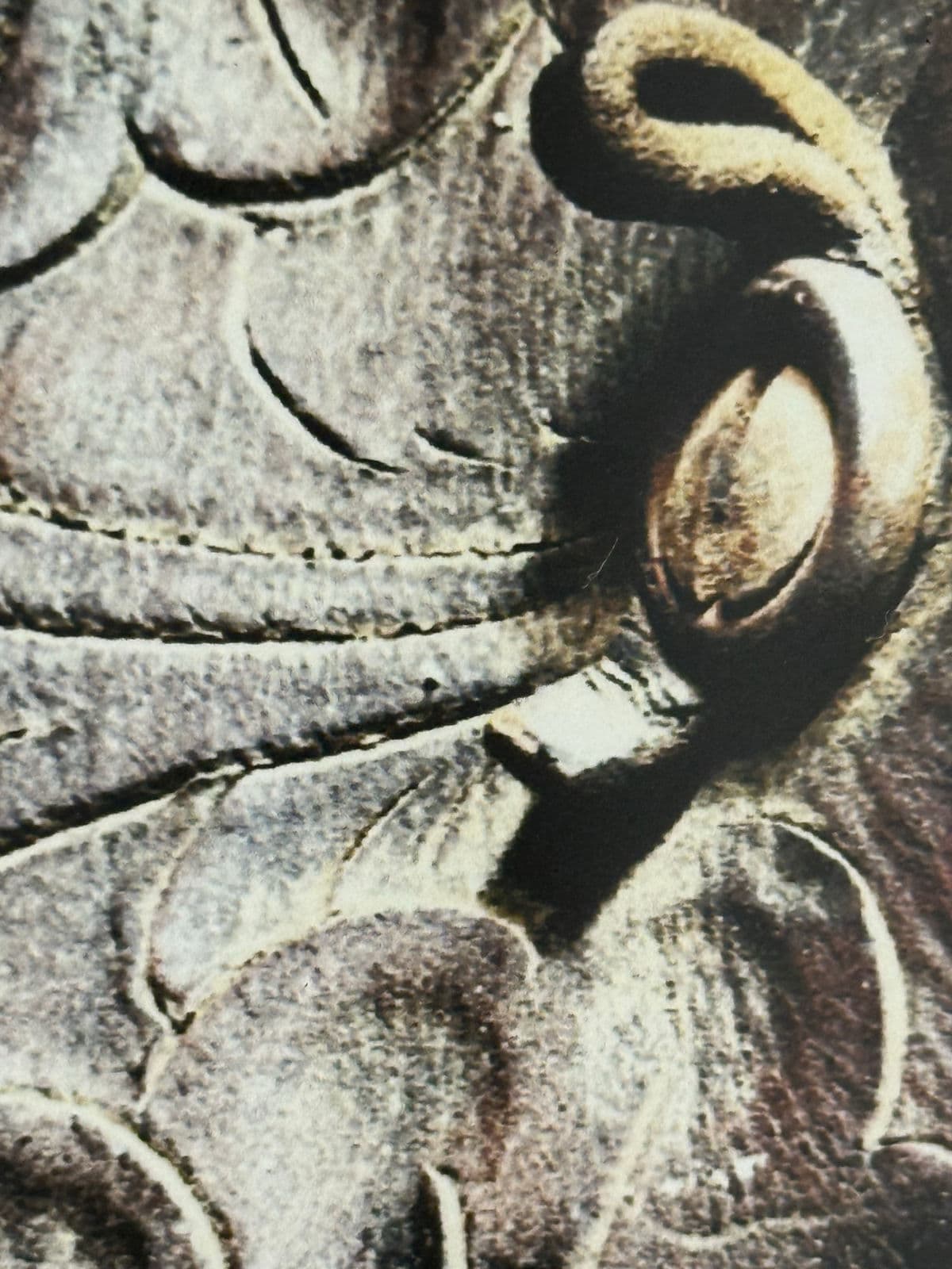 Color Photograph of Leather Tooled Saddle, Framed - Thumbnail 10